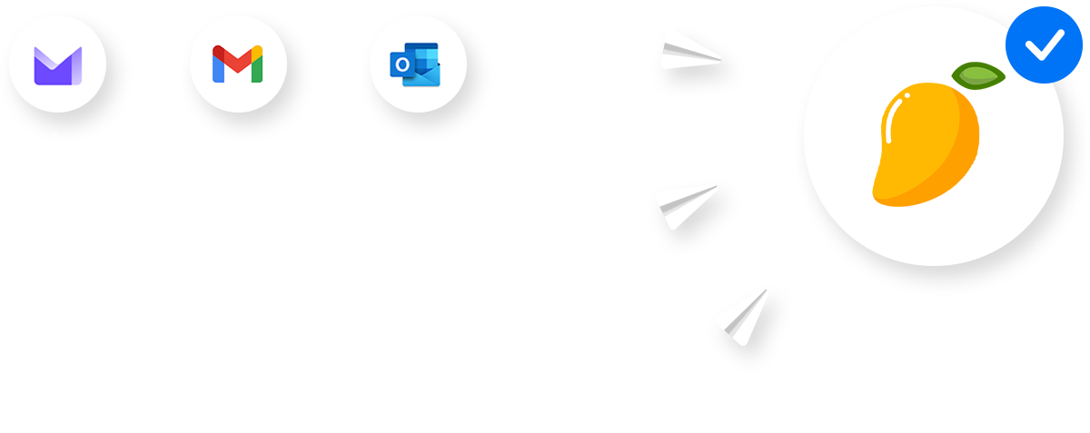 An illustration depicting migration from popular providers to Mango Mail